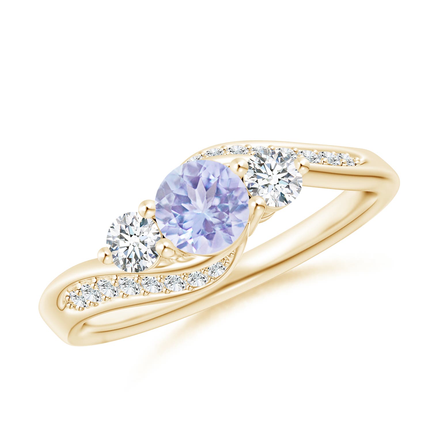 A - Tanzanite / 0.88 CT / 14 KT Yellow Gold