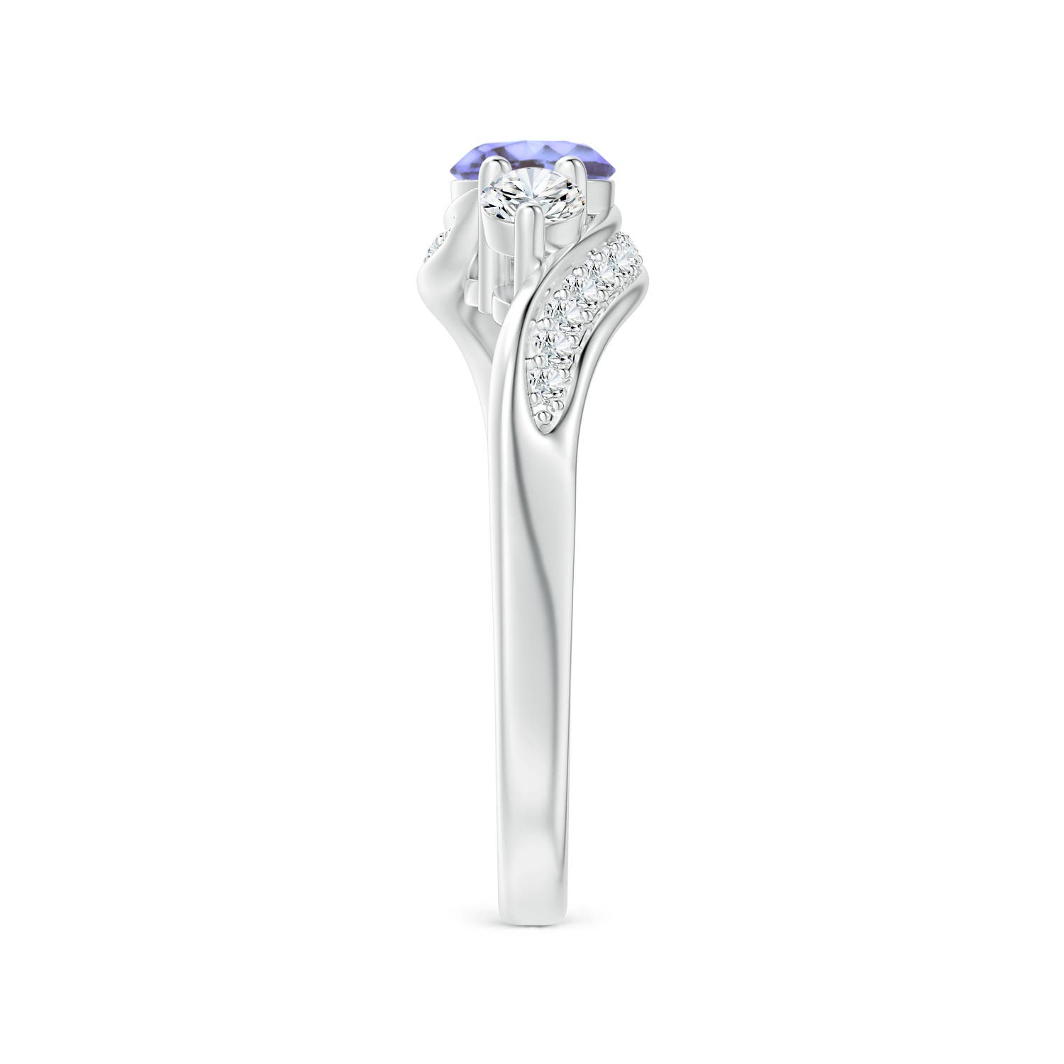 AA - Tanzanite / 0.88 CT / 14 KT White Gold