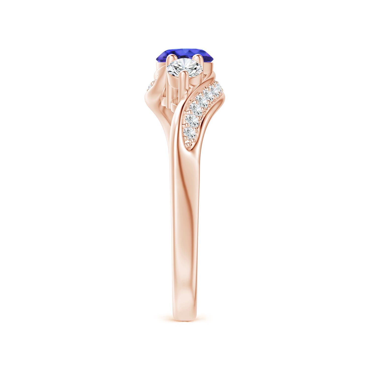 AAAA - Tanzanite / 0.88 CT / 14 KT Rose Gold