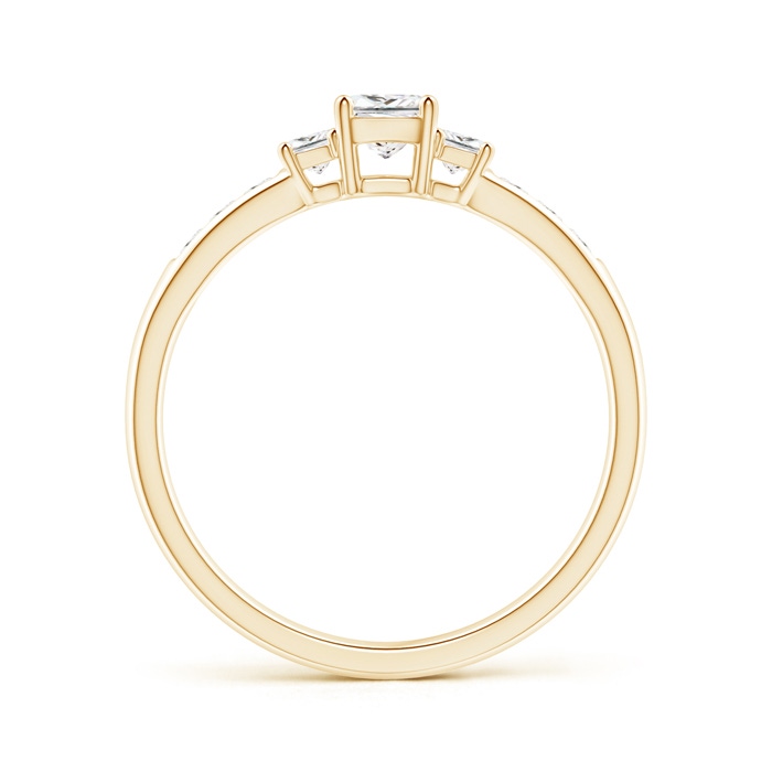 3.5mm GVS2 Classic Three Stone Princess-Cut Diamond Promise Ring in Yellow Gold side-1