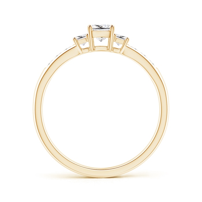 3.5mm HSI2 Classic Three Stone Princess-Cut Diamond Promise Ring in Yellow Gold side-1