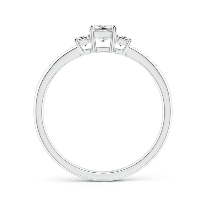 3.5mm IJI1I2 Classic Three Stone Princess-Cut Diamond Promise Ring in White Gold side-1