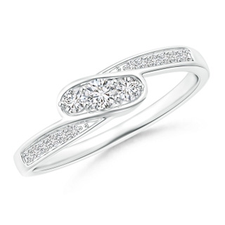 2.7mm HSI2 Composite Triple Diamond Bypass Ring in White Gold