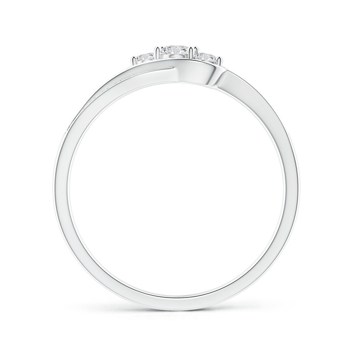 2.7mm HSI2 Composite Triple Diamond Bypass Ring in White Gold product image