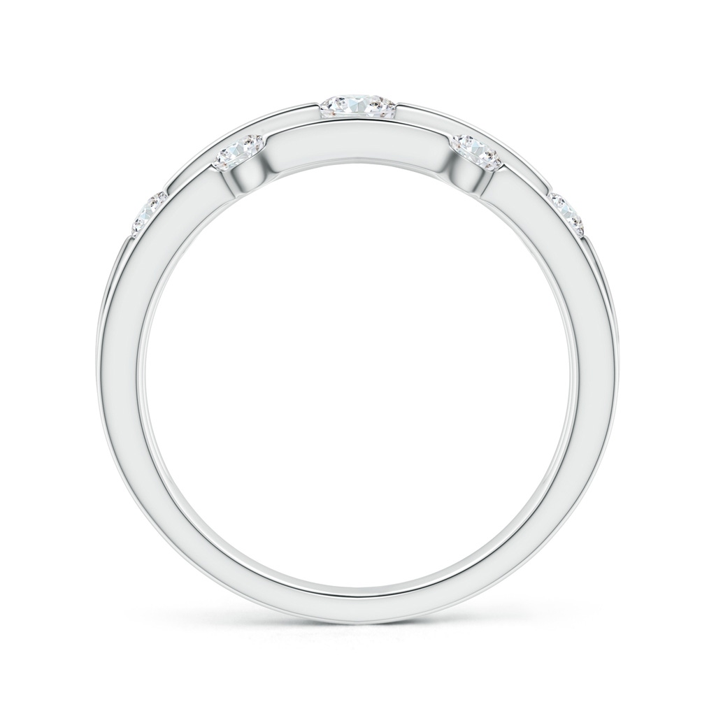 3.3mm GVS2 Triple Row Dotted Diamond Orbit Ring in P950 Platinum Side 1