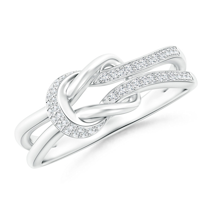 0.9mm GVS2 Pavé-Set Diamond Split Infinity Knot Ring in P950 Platinum