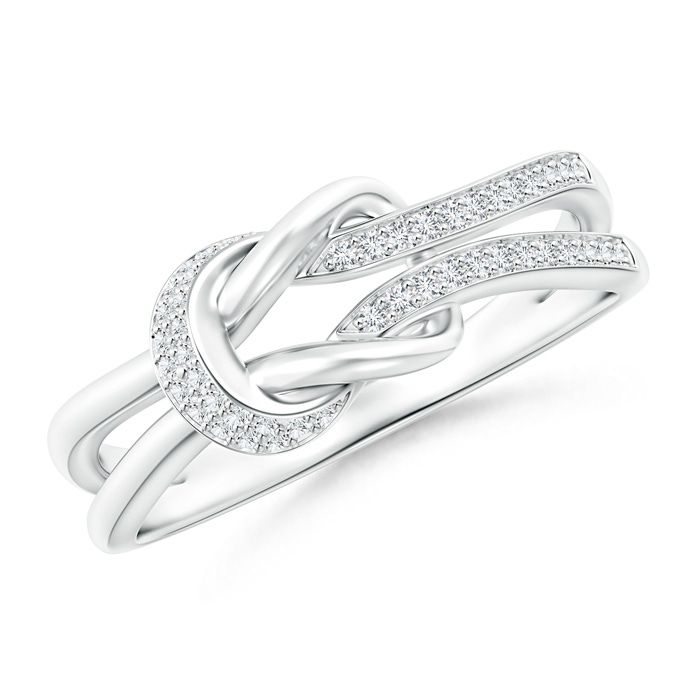 0.9mm GVS2 Pavé-Set Diamond Split Infinity Knot Ring in P950 Platinum 