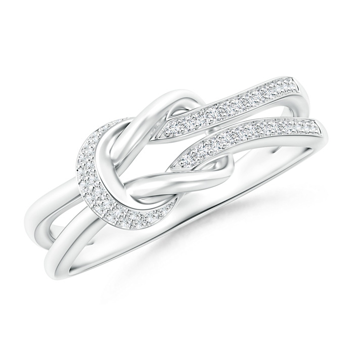 0.9mm GVS2 Pavé-Set Diamond Split Infinity Knot Ring in White Gold