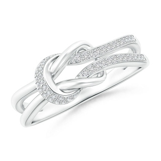 0.9mm HSI2 Pavé-Set Diamond Split Infinity Knot Ring in White Gold