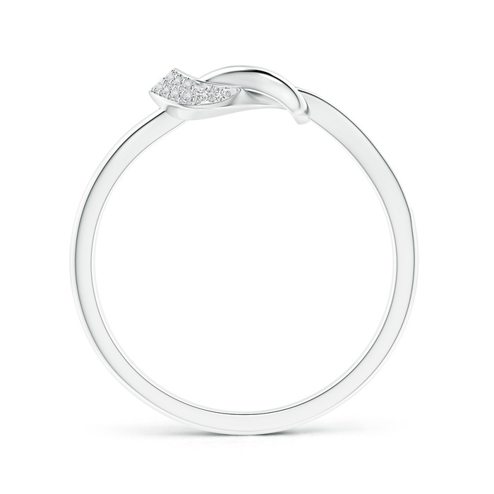 0.9mm HSI2 Pavé-Set Diamond Split Infinity Knot Ring in White Gold product image
