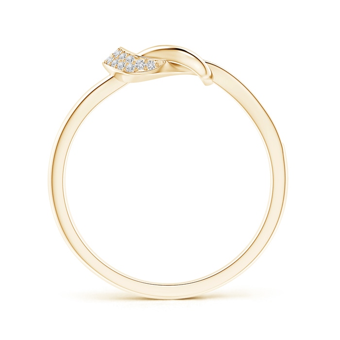 0.9mm HSI2 Pavé-Set Diamond Split Infinity Knot Ring in Yellow Gold product image