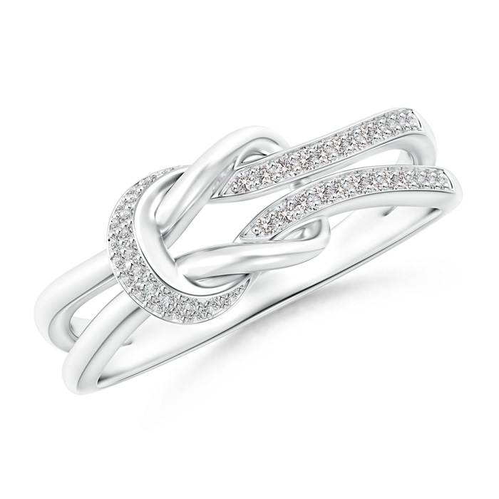 0.9mm IJI1I2 Pavé-Set Diamond Split Infinity Knot Ring in White Gold 