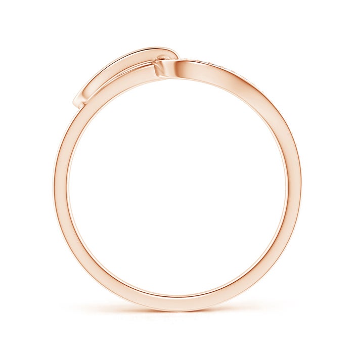 Interlinked Pave-Set Natural Diamond Open Loop Ring