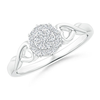 1.35mm GVS2 Diamond Clustre Heart Halo Ring in P950 Platinum