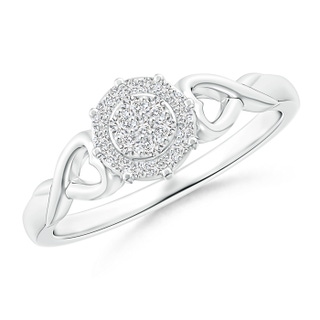 1.35mm HSI2 Diamond Clustre Heart Halo Ring in White Gold