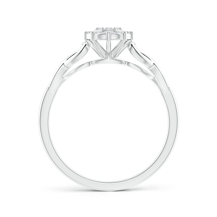 1.35mm HSI2 Diamond Clustre Heart Halo Ring in White Gold Product Image