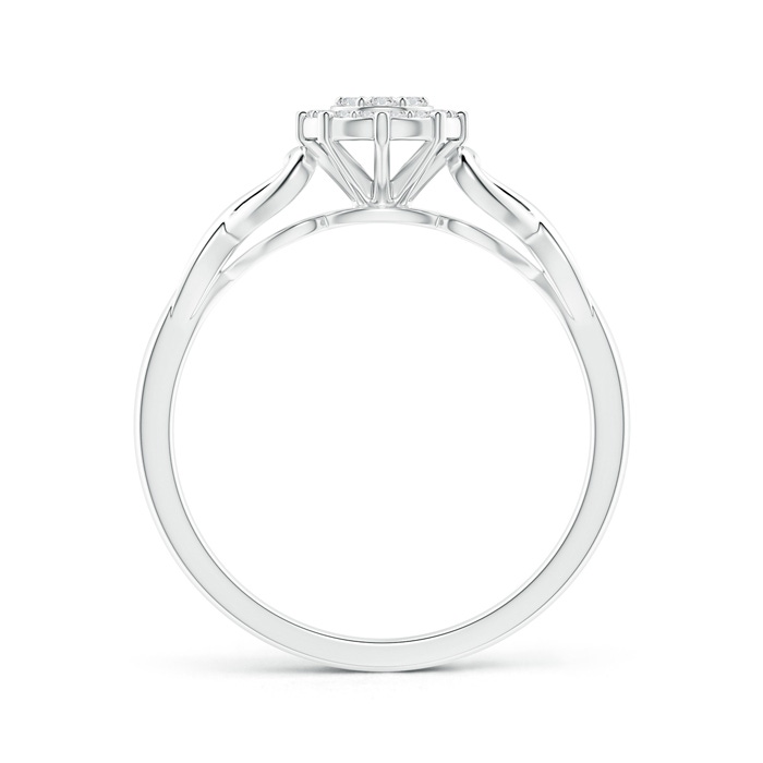 1.35mm HSI2 Diamond Clustre Heart Halo Ring in White Gold product image