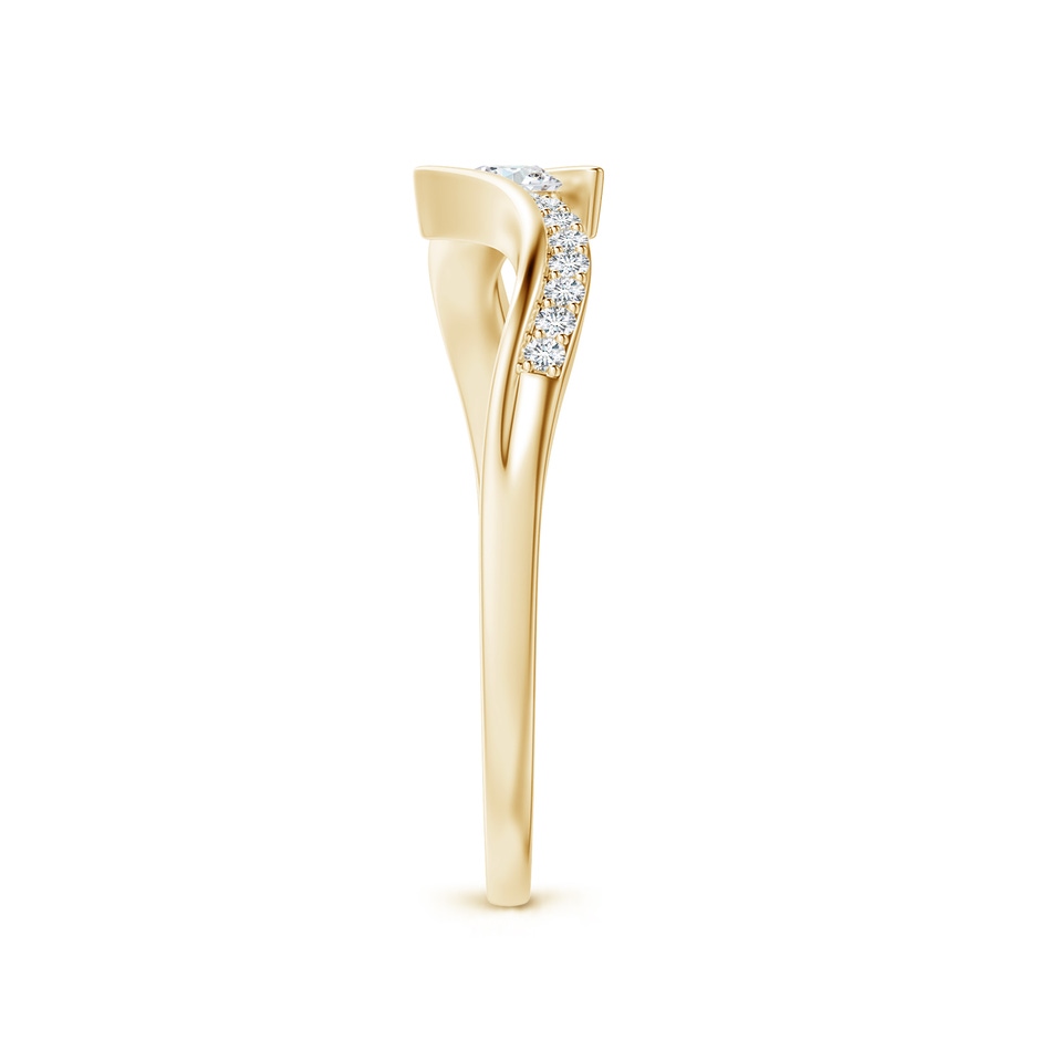 3mm GVS2 Solitaire Diamond Twin Shank Bypass Ring in Yellow Gold side 299