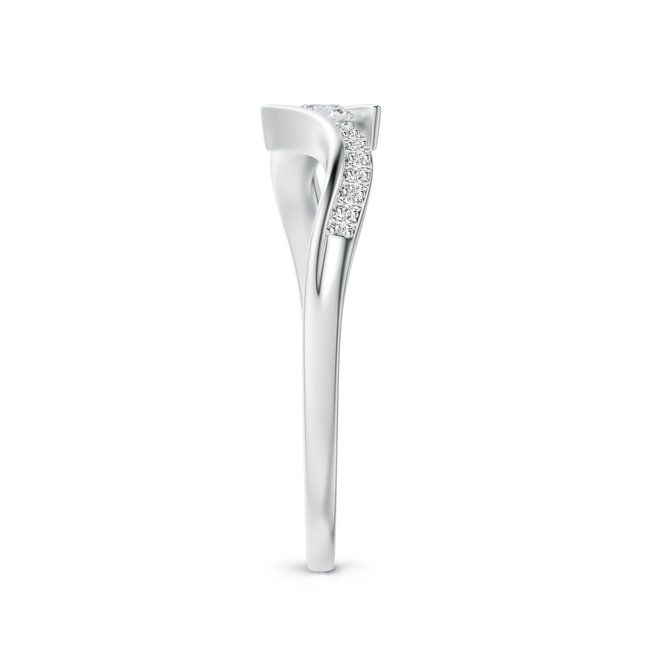 3mm HSI2 Solitaire Diamond Twin Shank Bypass Ring in White Gold side 299