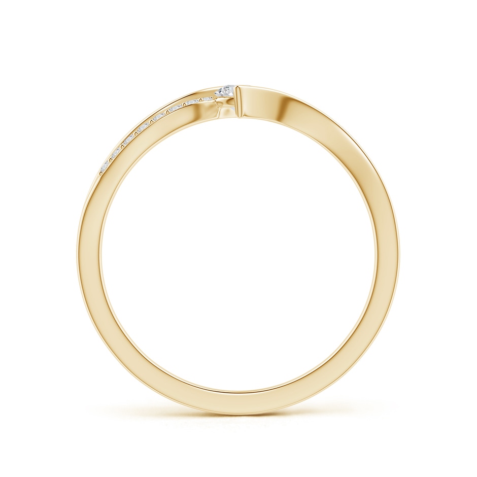 3mm HSI2 Solitaire Diamond Twin Shank Bypass Ring in Yellow Gold side 199