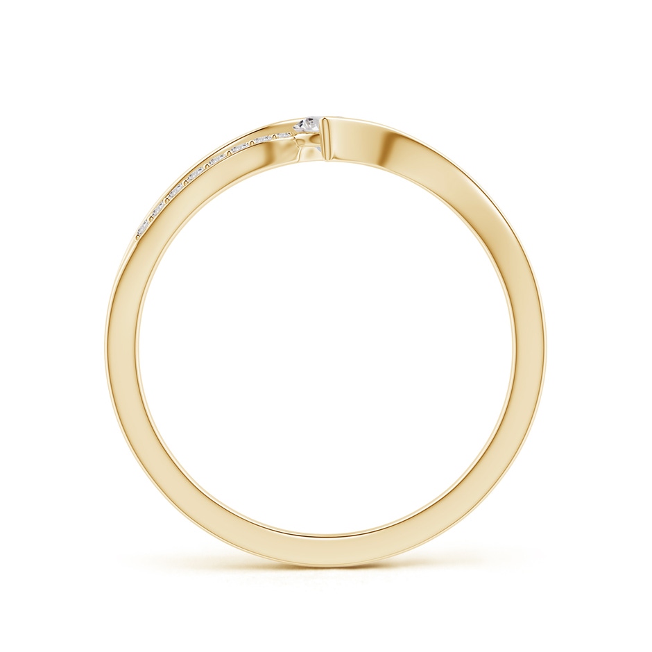 3mm IJI1I2 Solitaire Diamond Twin Shank Bypass Ring in Yellow Gold side 199