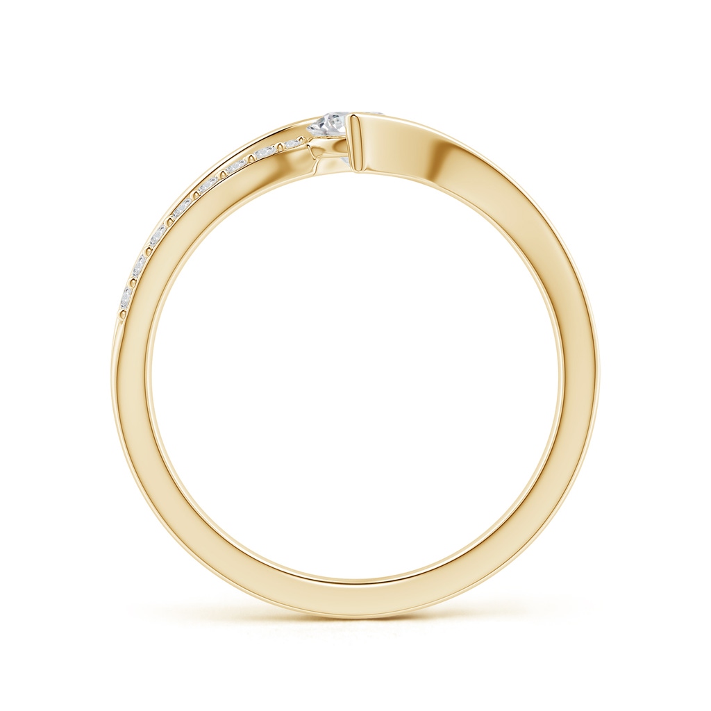 4.3mm HSI2 Solitaire Diamond Twin Shank Bypass Ring in 9K Yellow Gold - side 199
