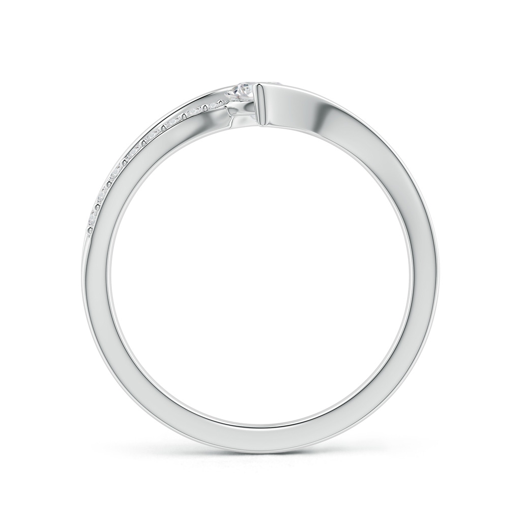 4.3mm HSI2 Solitaire Diamond Twin Shank Bypass Ring in White Gold - side 199