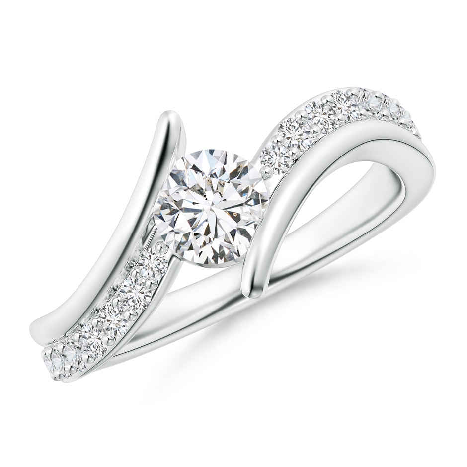 5.6mm HSI2 Solitaire Diamond Twin Shank Bypass Ring in P950 Platinum 