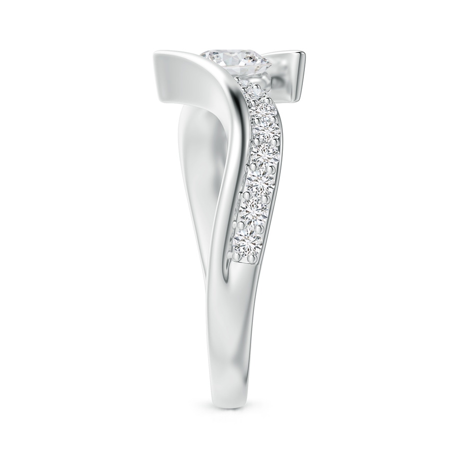 5.6mm HSI2 Solitaire Diamond Twin Shank Bypass Ring in P950 Platinum side 299