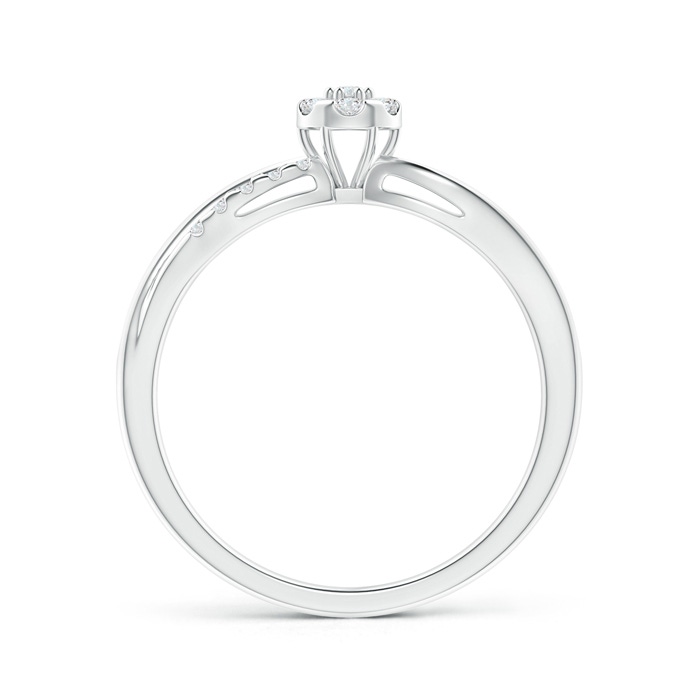 1.5mm GVS2 Diamond Floral Cluster Split Shank Engagement Ring in P950 Platinum product image