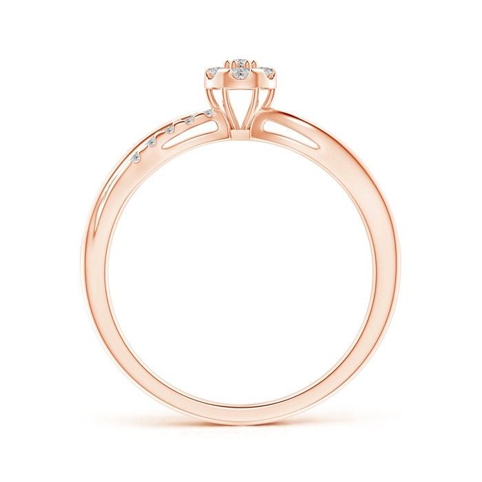1.5mm KI3 Diamond Floral Clustre Split Shank Engagement Ring in Rose Gold product image