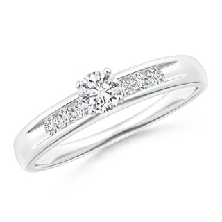 3.9mm HSI2 Classic Prong-Set Diamond Grooved Engagement Ring in White Gold