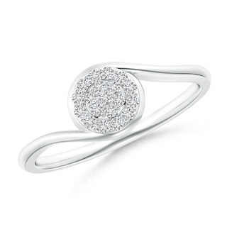 1.2mm HSI2 Round Halo Diamond Clustre Promise Ring in 9K White Gold