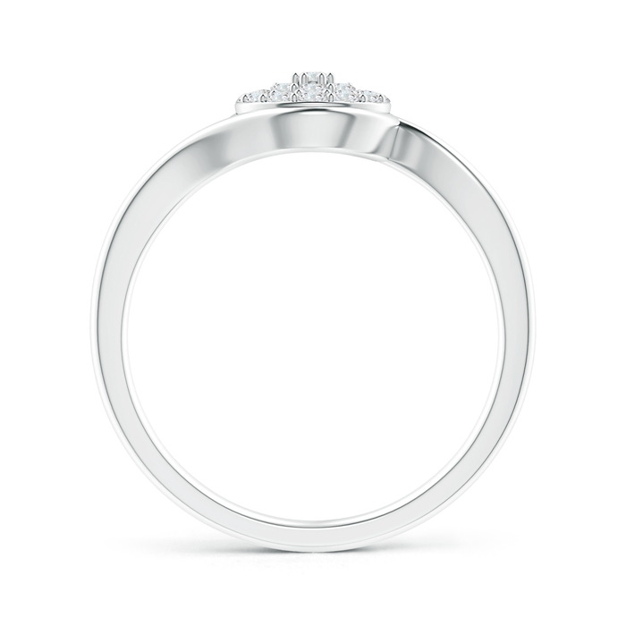 1.4mm GVS2 Round Halo Diamond Cluster Promise Ring in White Gold side-1
