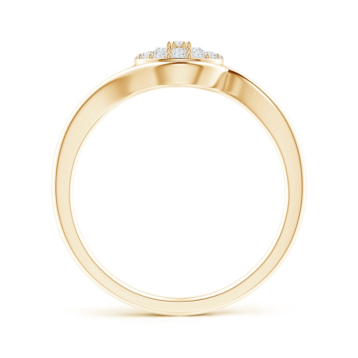 1.4mm GVS2 Round Halo Diamond Clustre Promise Ring in Yellow Gold side-1