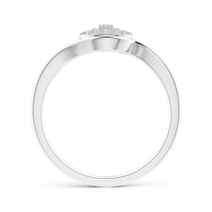 1.4mm IJI1I2 Round Halo Diamond Clustre Promise Ring in White Gold side-1