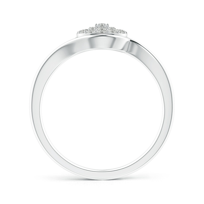 1.4mm KI3 Round Halo Diamond Cluster Promise Ring in White Gold side-1