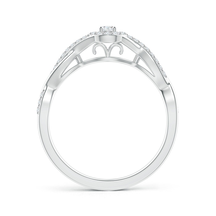 2.5mm GVS2 Entwined Infinity Diamond Halo Promise Ring in White Gold product image