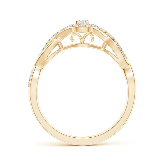 2.5mm GVS2 Entwined Infinity Diamond Halo Promise Ring in Yellow Gold product image