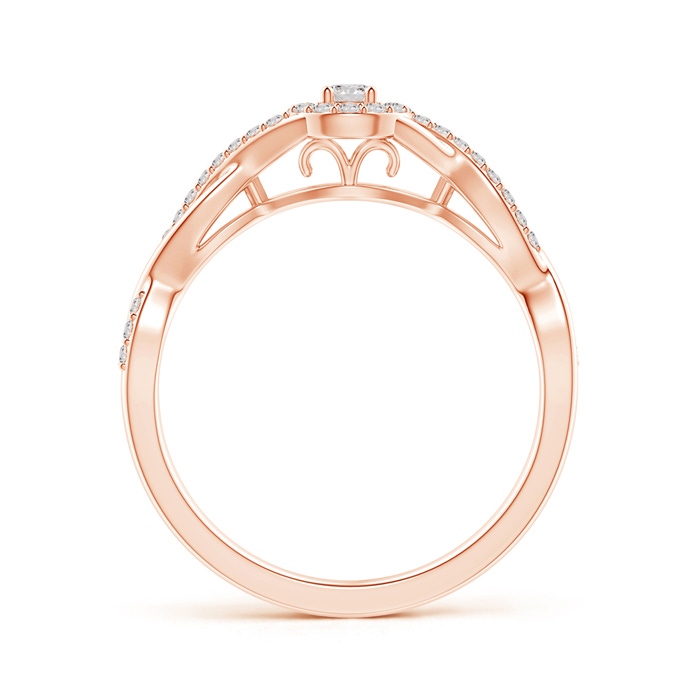 2.5mm IJI1I2 Entwined Infinity Diamond Halo Promise Ring in Rose Gold product image