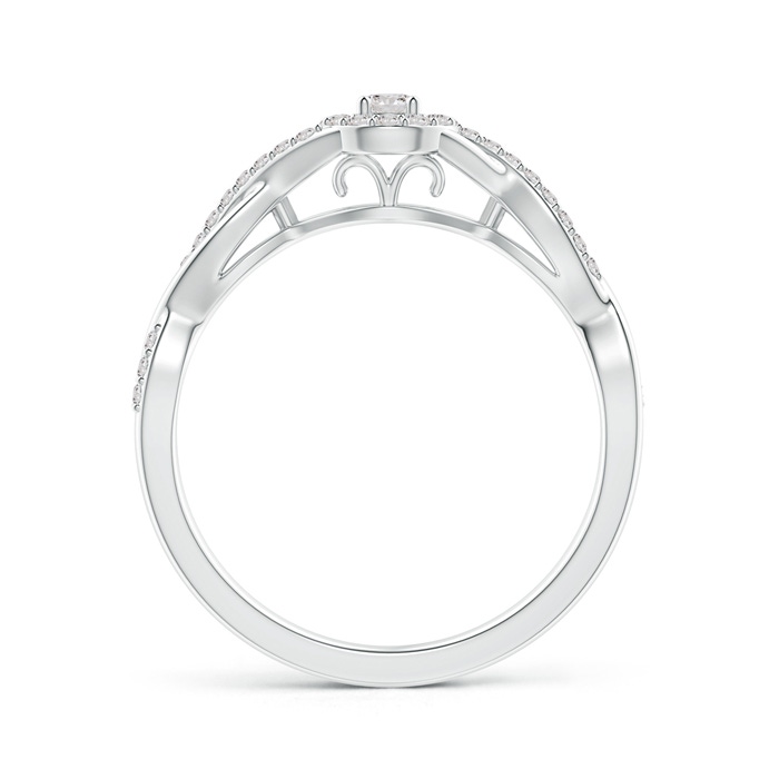 2.5mm IJI1I2 Entwined Infinity Diamond Halo Promise Ring in White Gold product image