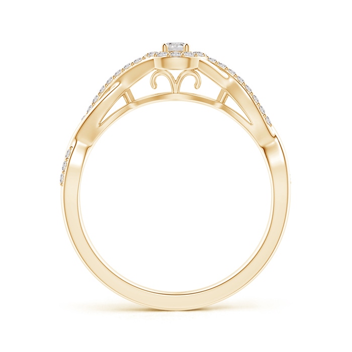 2.5mm IJI1I2 Entwined Infinity Diamond Halo Promise Ring in Yellow Gold product image