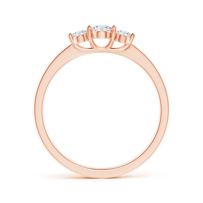 3.2mm GVS2 Floating Diamond Three Stone Stackable Ring in Rose Gold product image