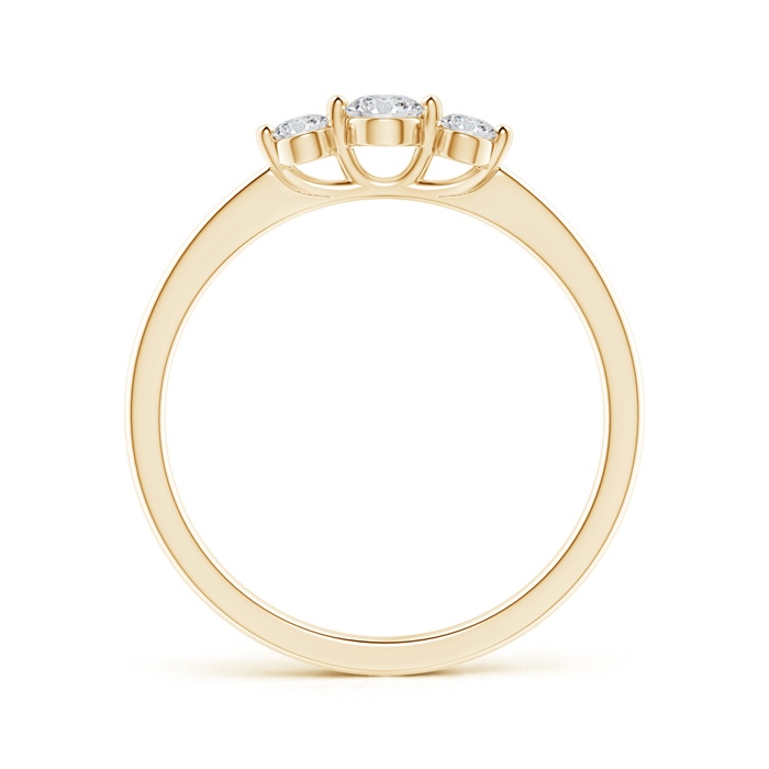 3.2mm HSI2 Floating Diamond Three Stone Stackable Ring in Yellow Gold product image