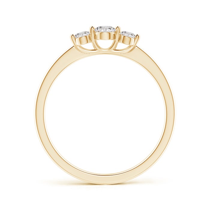 Floating Diamond Three Stone Stackable Ring