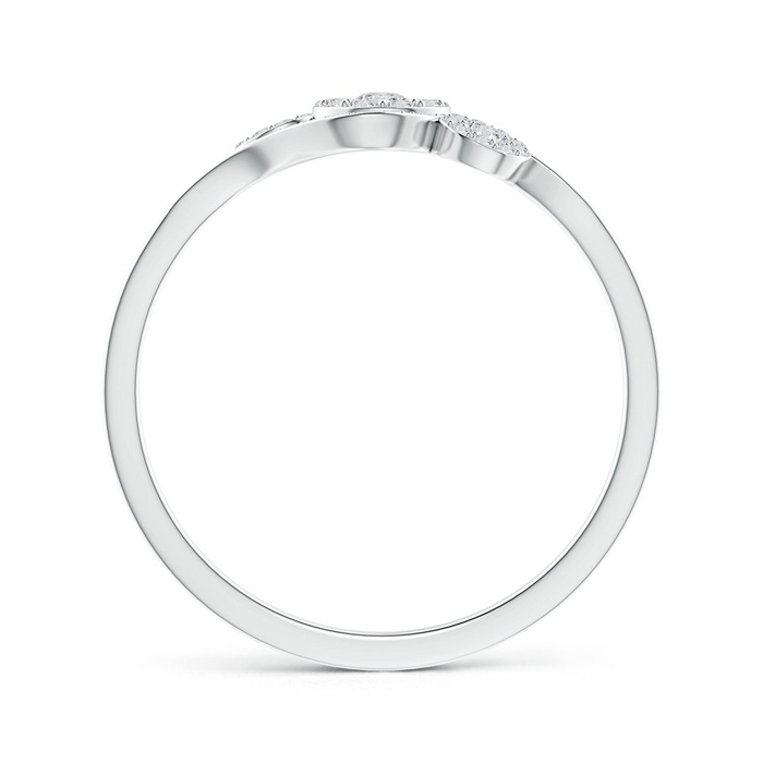 2.4mm HSI2 Slanted Triple Diamond Halo Bypass Ring in White Gold Side-1
