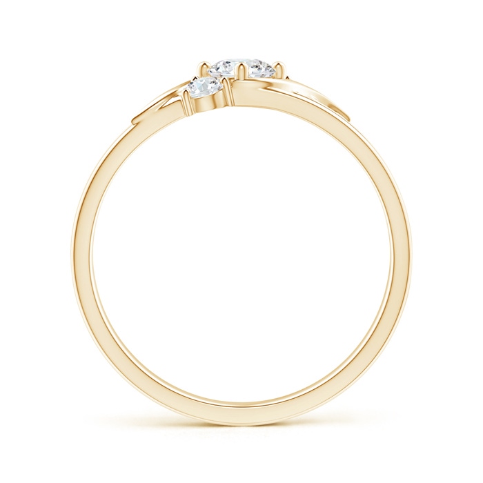 4mm GVS2 Triple Shank Diagonal Diamond Three Stone Bypass Ring in Yellow Gold side-1