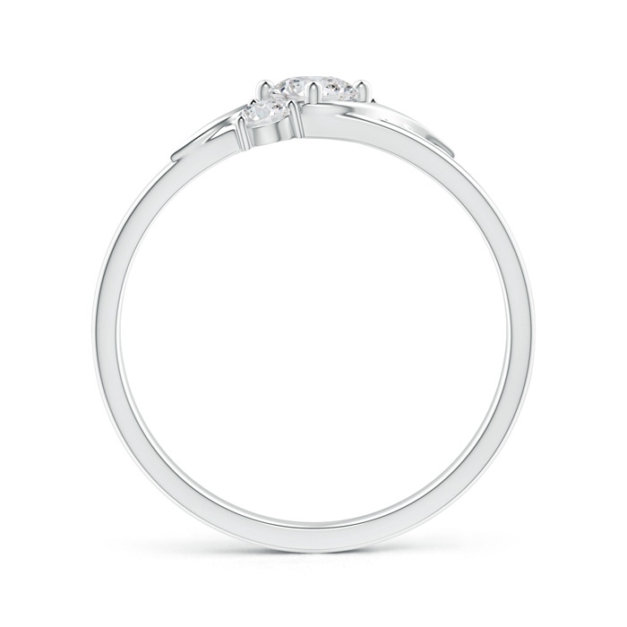4mm HSI2 Triple Shank Diagonal Diamond Three Stone Bypass Ring in P950 Platinum side-1