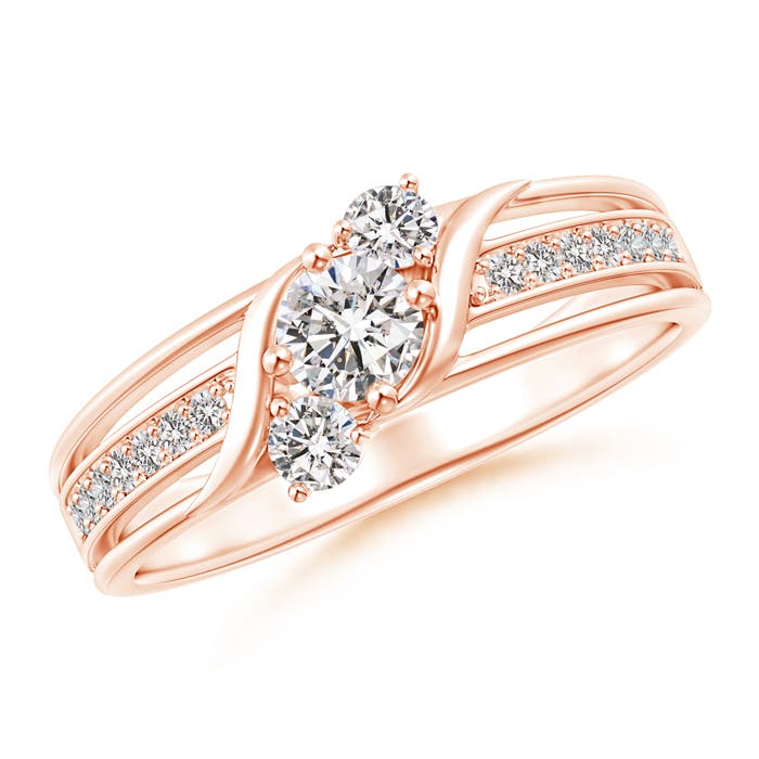 I-J, I1-I2 / 0.49 CT / 14 KT Rose Gold