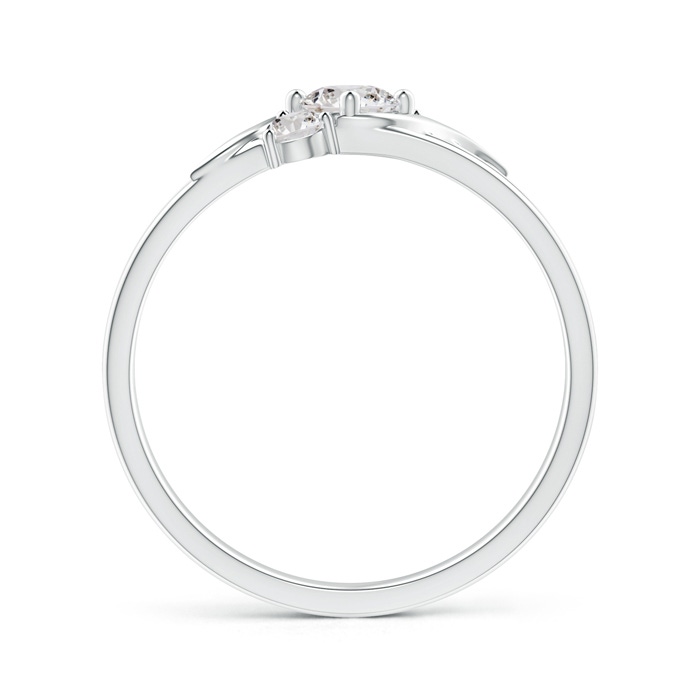 4mm IJI1I2 Triple Shank Diagonal Diamond Three Stone Bypass Ring in White Gold side-1